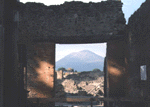 Pompei with Mount  Vesuvius watching in the distance!!