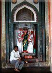 Le sanctuaire du temple de Bharati Maa - Mother India temple sanctum